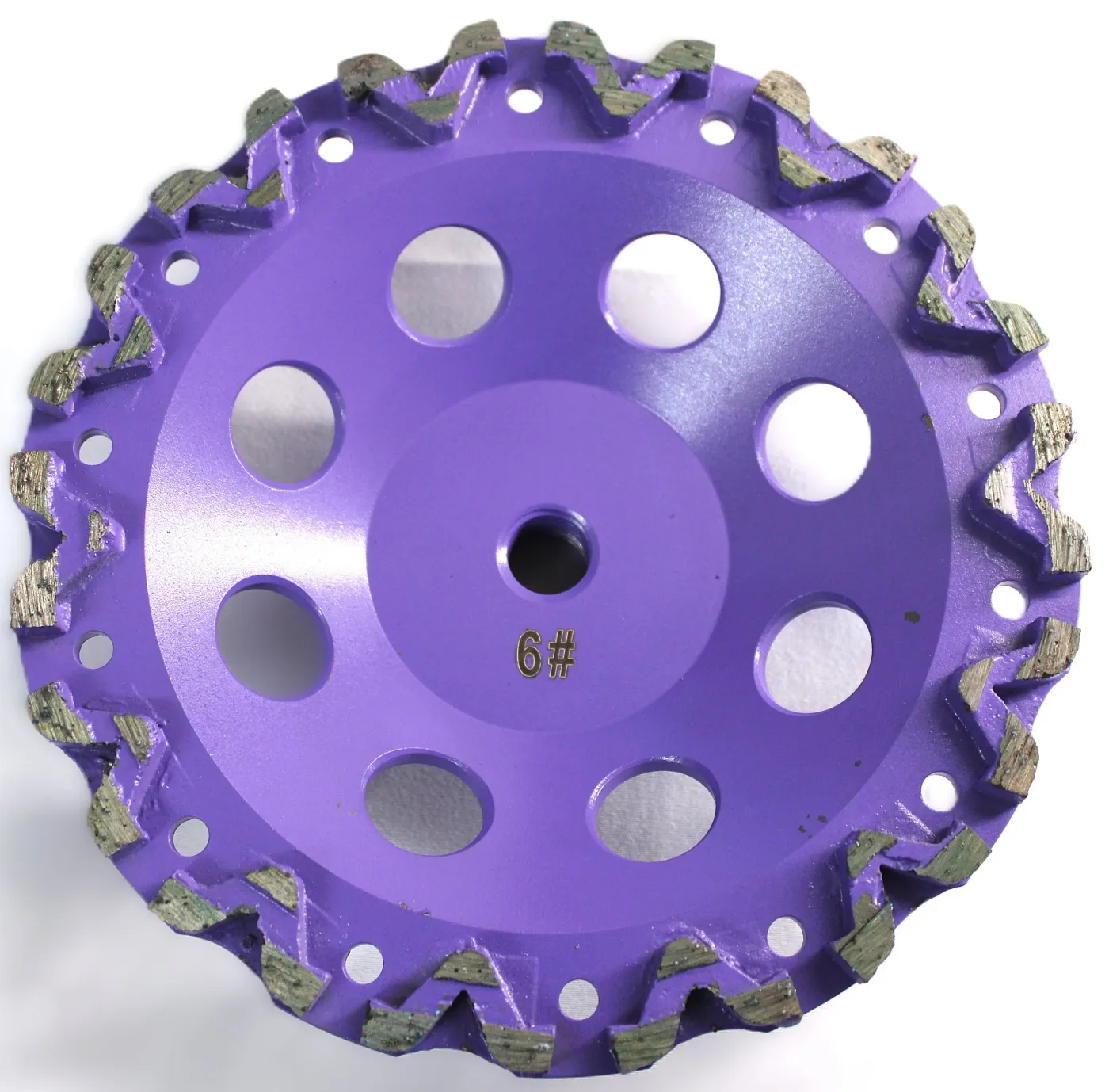 Forte purple diamond cup wheel with V-shaped segments