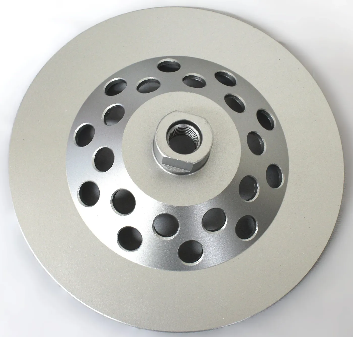 Back of the Forte 12-segment turbo cup wheel showing the threaded hub