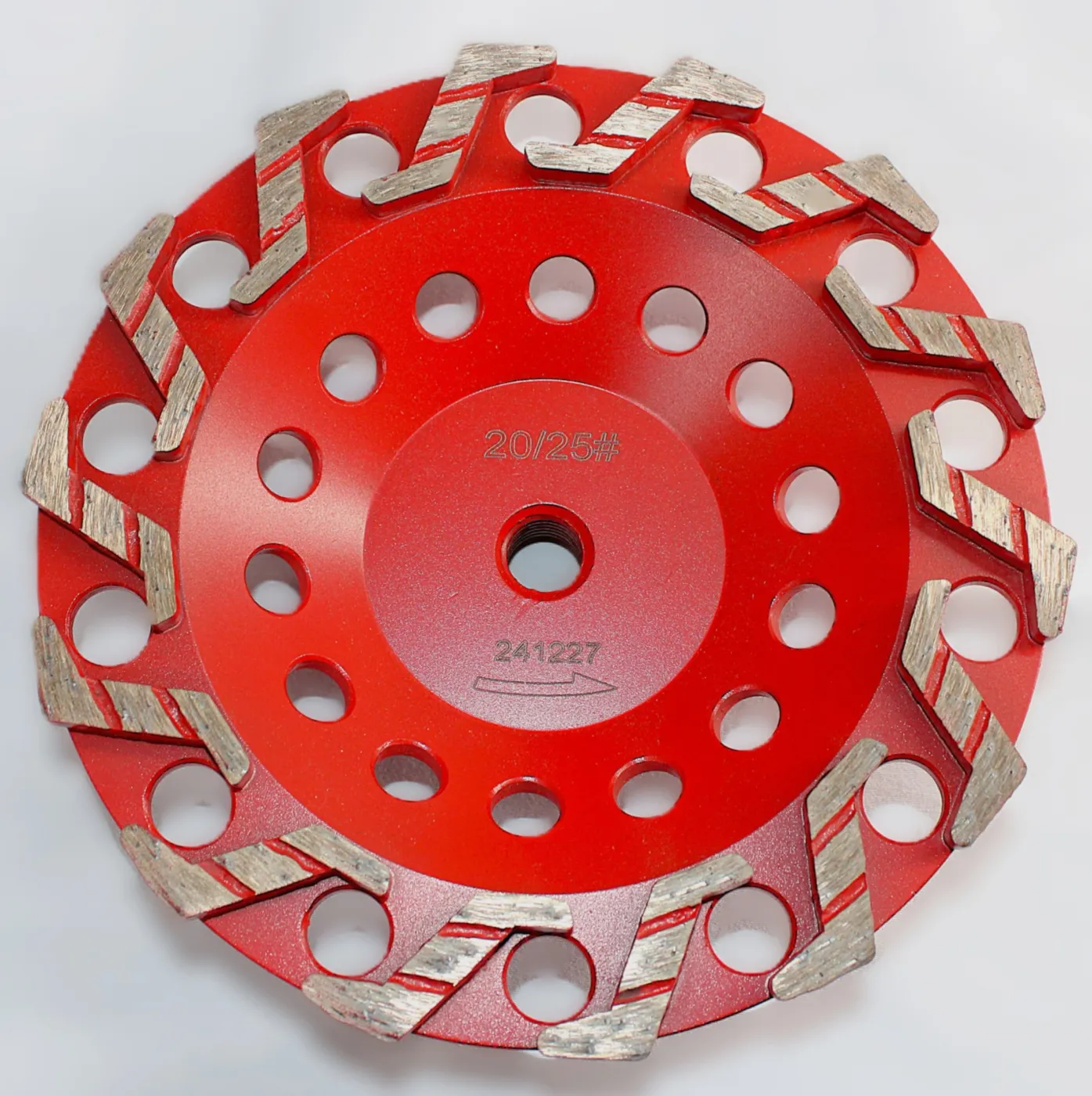 Forte red diamond cup wheel with S and Z shaped segments