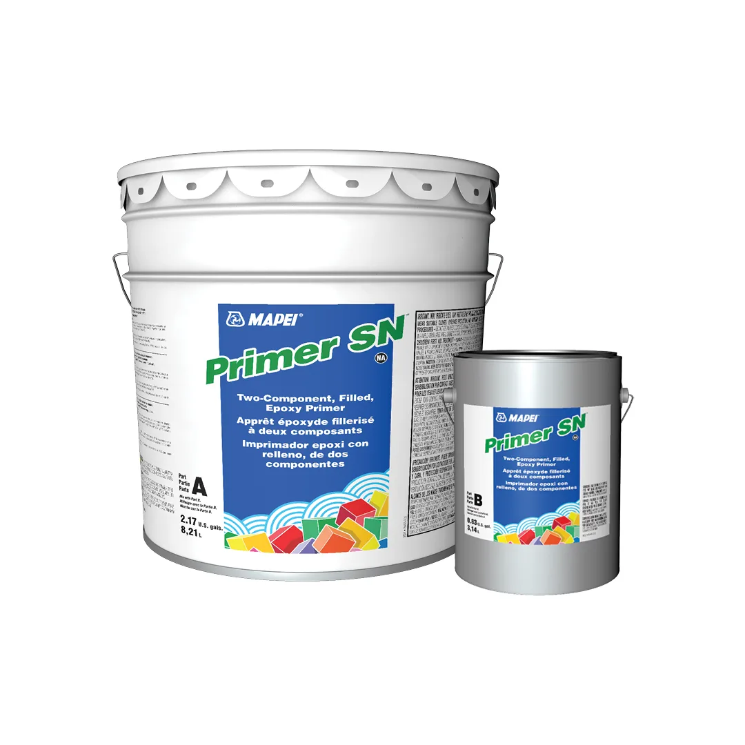 Mapei Primer SN two-component epoxy primer, Part A pail and Part B jug