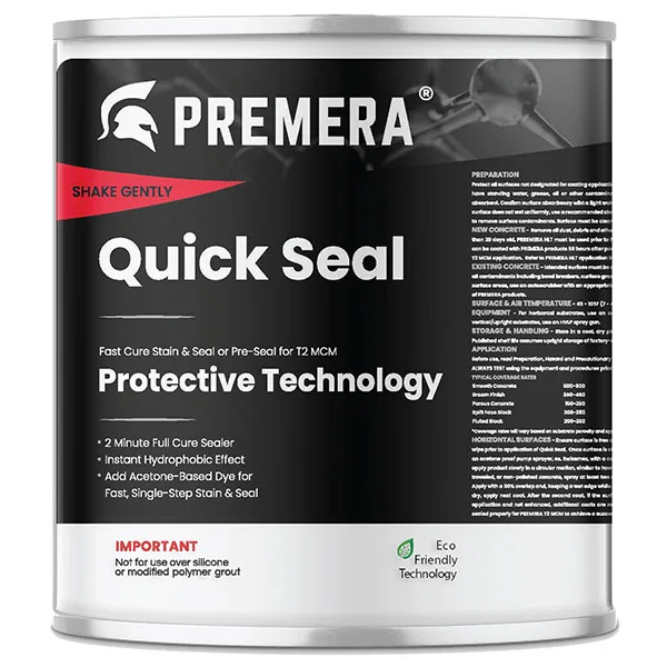 Premera Quick Seal fast cure stain and seal, pre-seal for T2 MCM