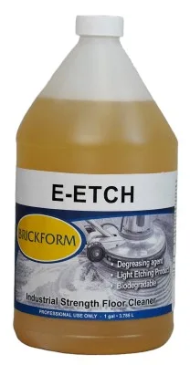 Brickform E-Etch industrial strength floor cleaner, 1 gallon bottle