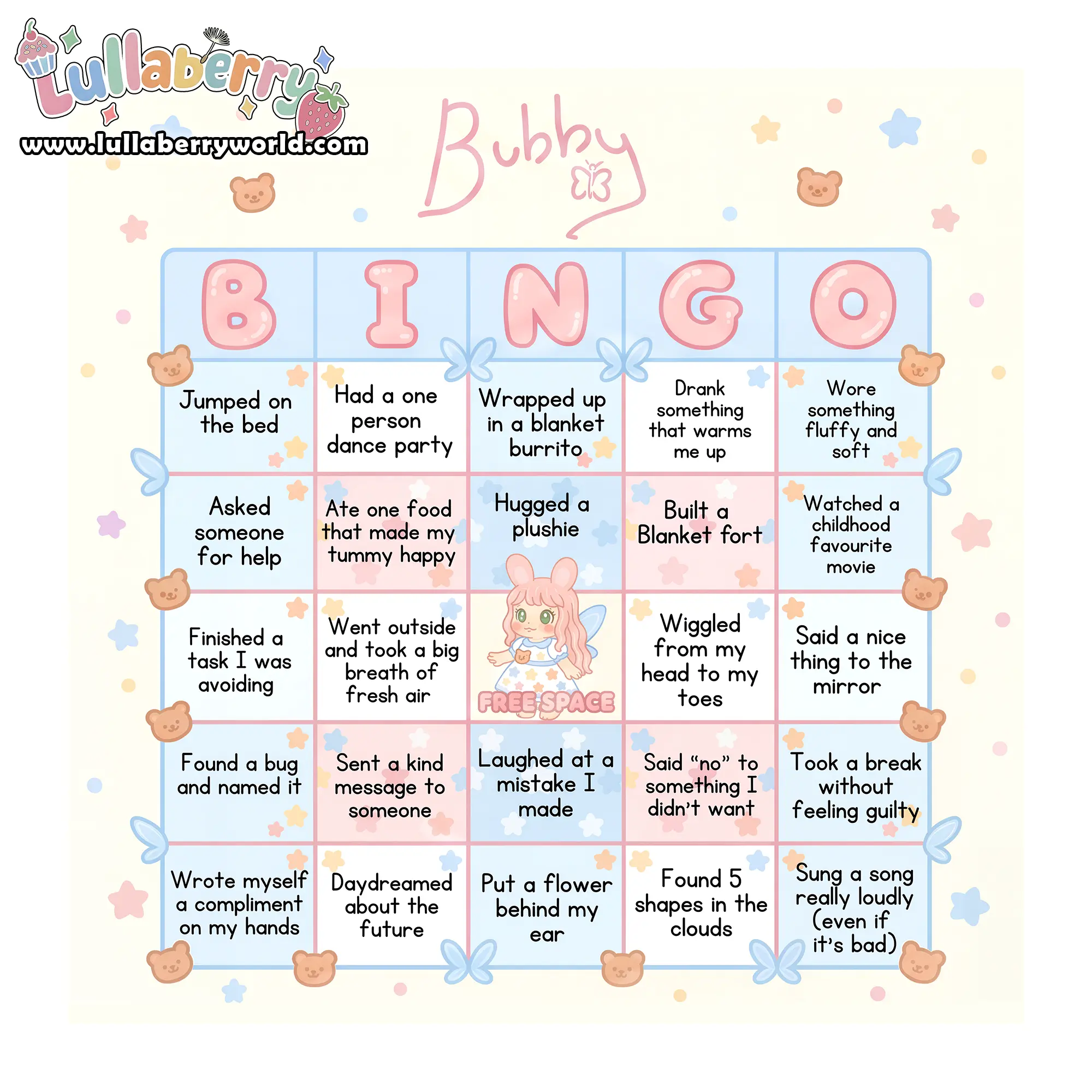 Bubby bingo card! how many have you done?