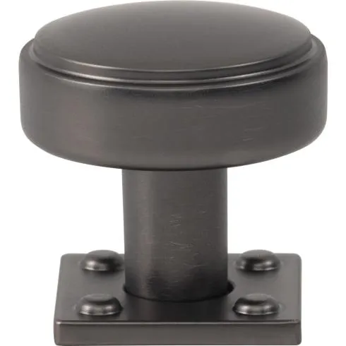 Atlas Benning knob with backplate in slate