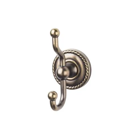 Top Knobs Edwardian double hook in German bronze