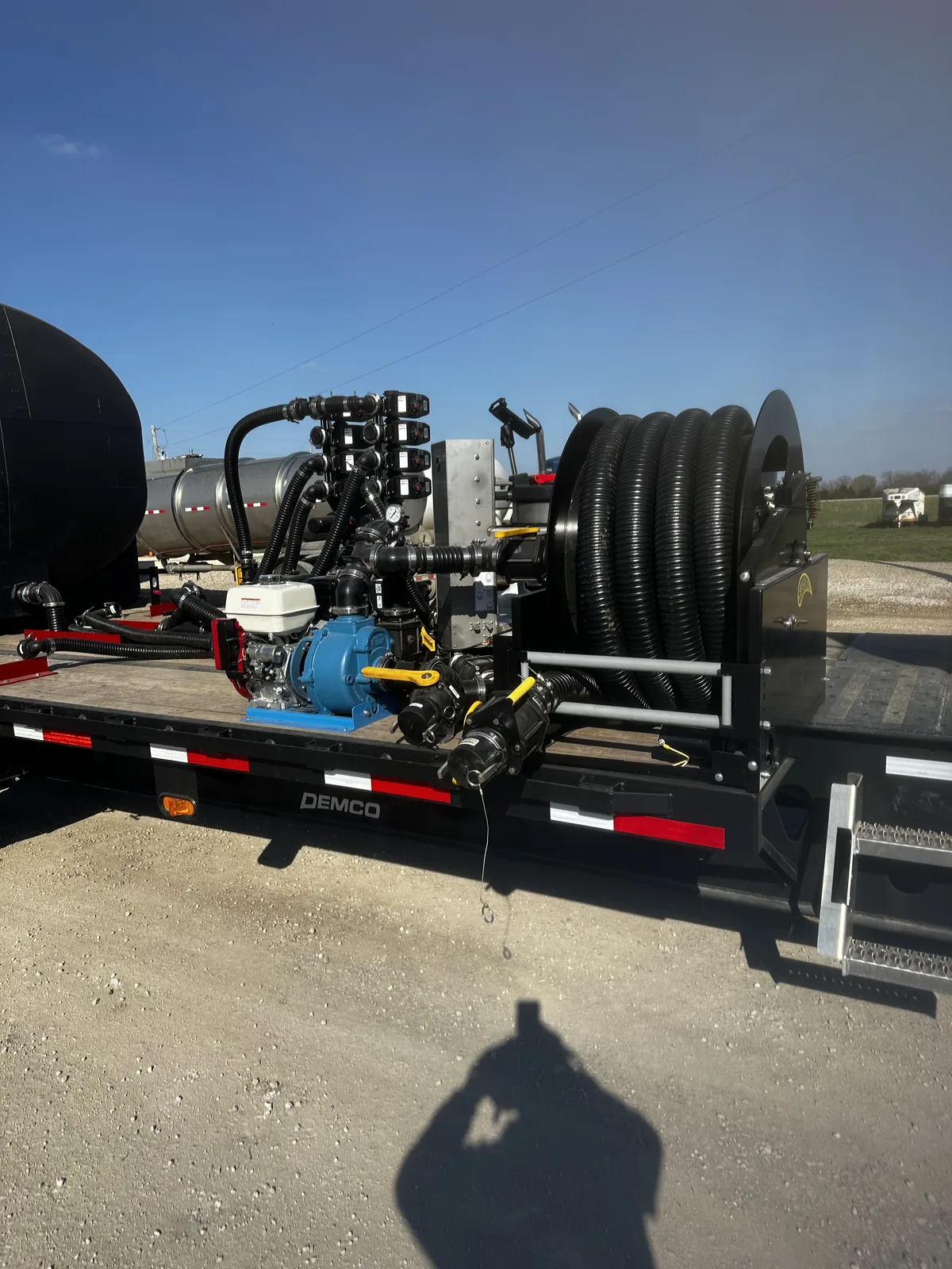 Fusion stack and Honda-driven pump with a hose reel