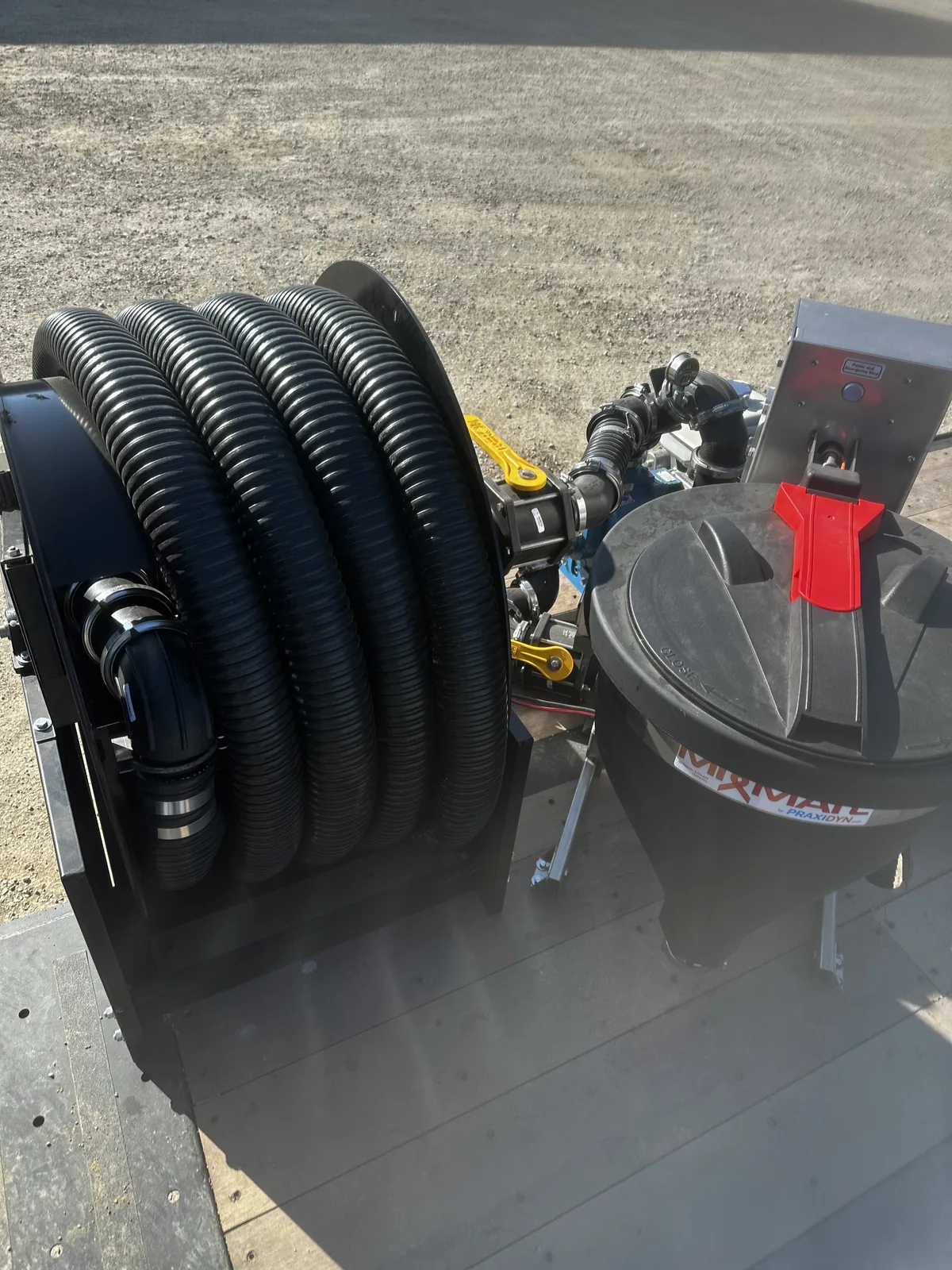 Hose reel beside the Fusion Inductor