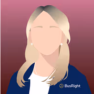 Illustration of a woman with long, light brown hair wearing pearl earrings and a white top against a pink and purple gradient background.