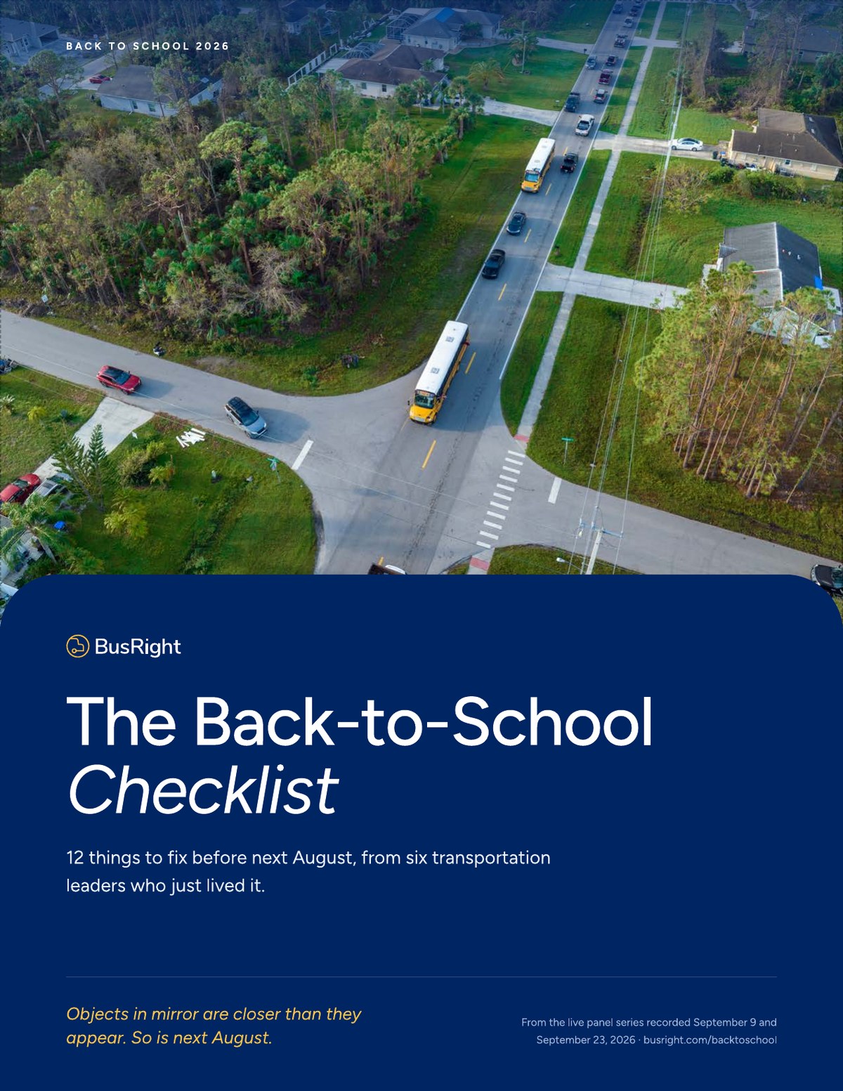 Cover of the BusRight Back-to-School Checklist