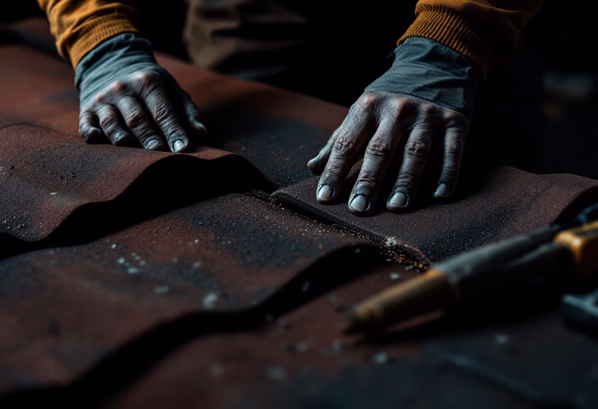 image of roofing contractor at work