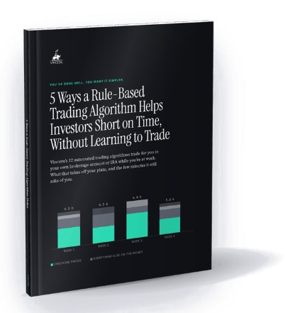 Cover of the guide 5 Ways a Rule-Based Trading Algorithm Helps Investors Short on Time, Without Learning to Trade