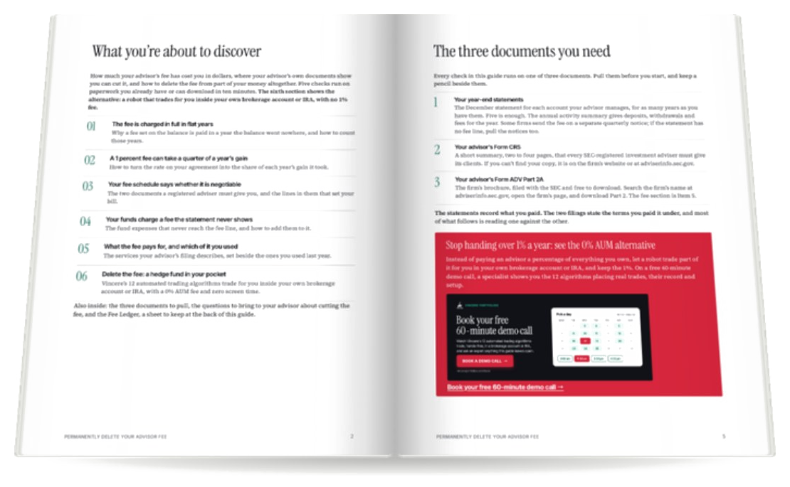 Two inside pages of the guide