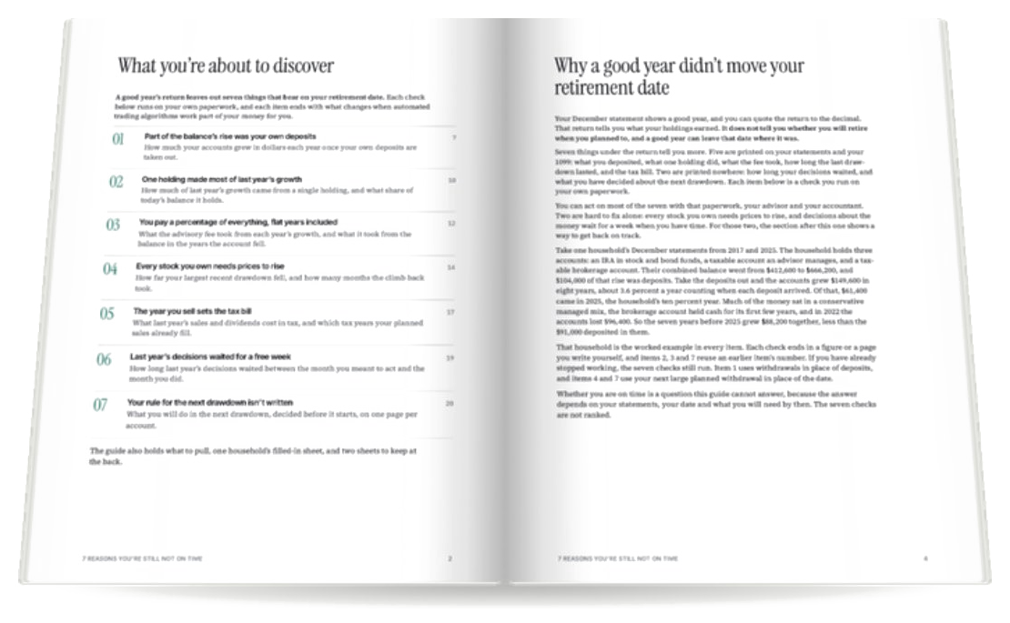 Two inside pages of the guide