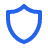 Blue shield icon with a checkmark symbol inside.