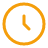 Orange clock icon showing time as 3:00.