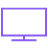 Simple outline icon of a flat-screen television on a stand.