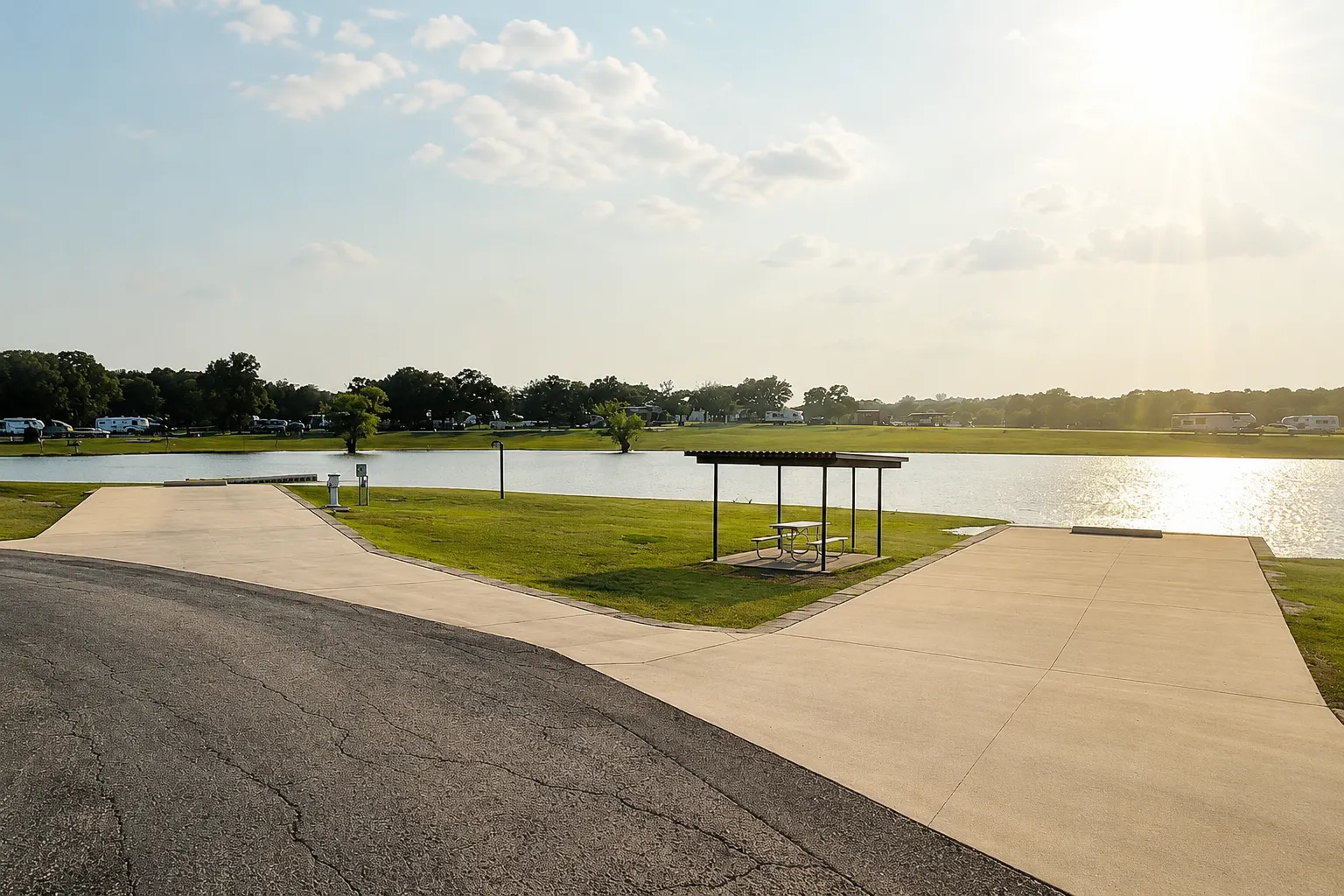 Lakefront RV site #42 with full hookup