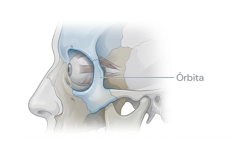 Infográfico comparativo mostrando um olho com cristalino opaco (catarata) e um olho com lente intraocular implantada recuperando a visão