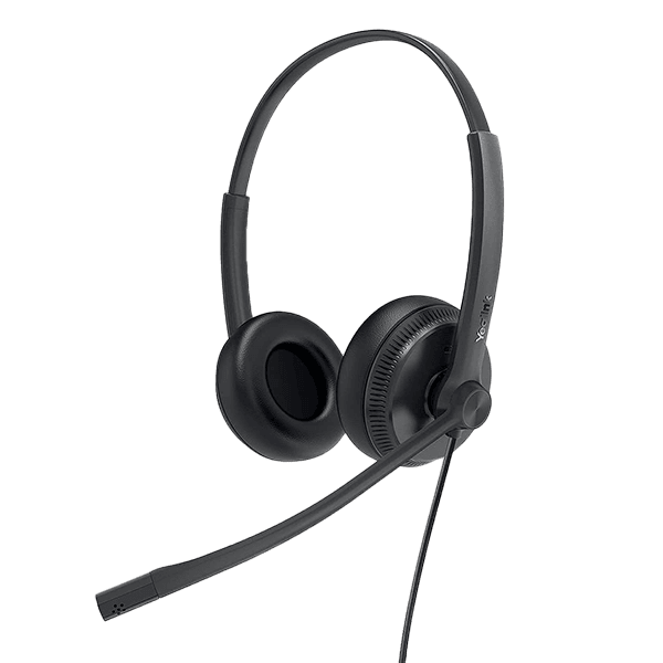 Yealink UH34 dual-ear USB headset with HD audio for professional office environments