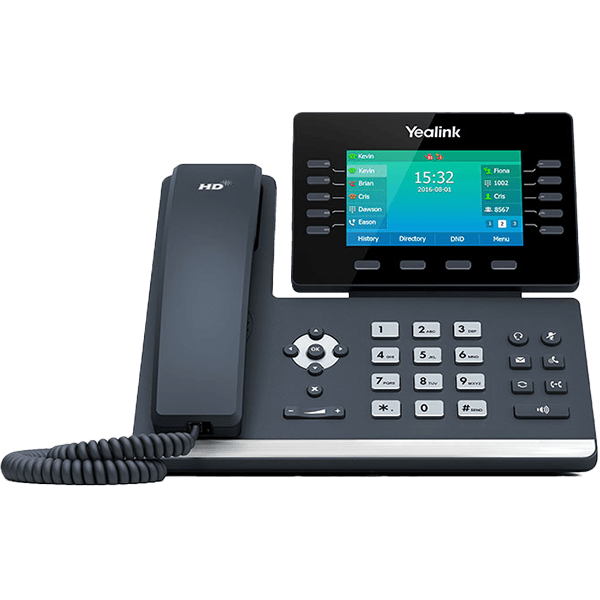 Yealink T54W business IP phone with color touchscreen display, Wi-Fi, and Bluetooth