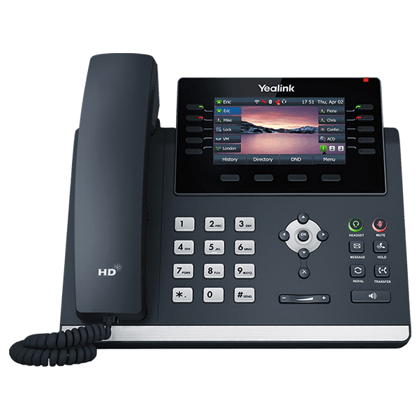 Yealink T46U business IP phone with large color LCD screen and dual USB ports
