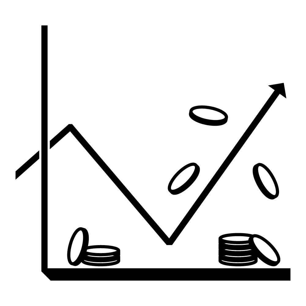 Black location pin icon arrow pointing to lower left inside map pointer shape.