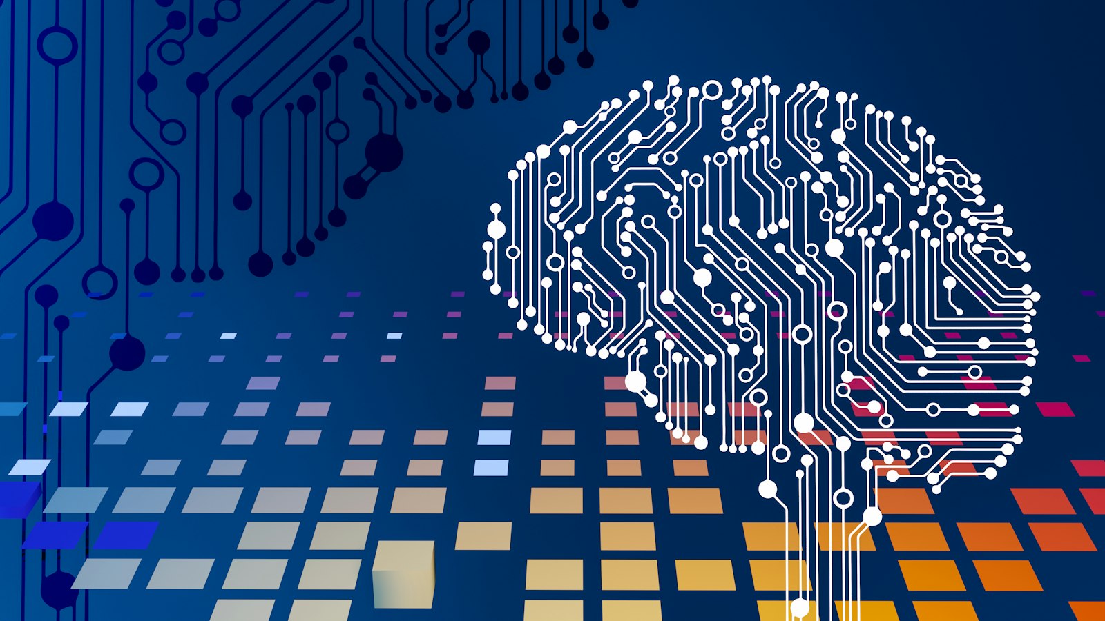 Abstract AI data visualisation representing Microsoft Copilot ROI and AI investment for Australian businesses