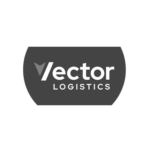 Vector Logistics company name in white text on dark background.