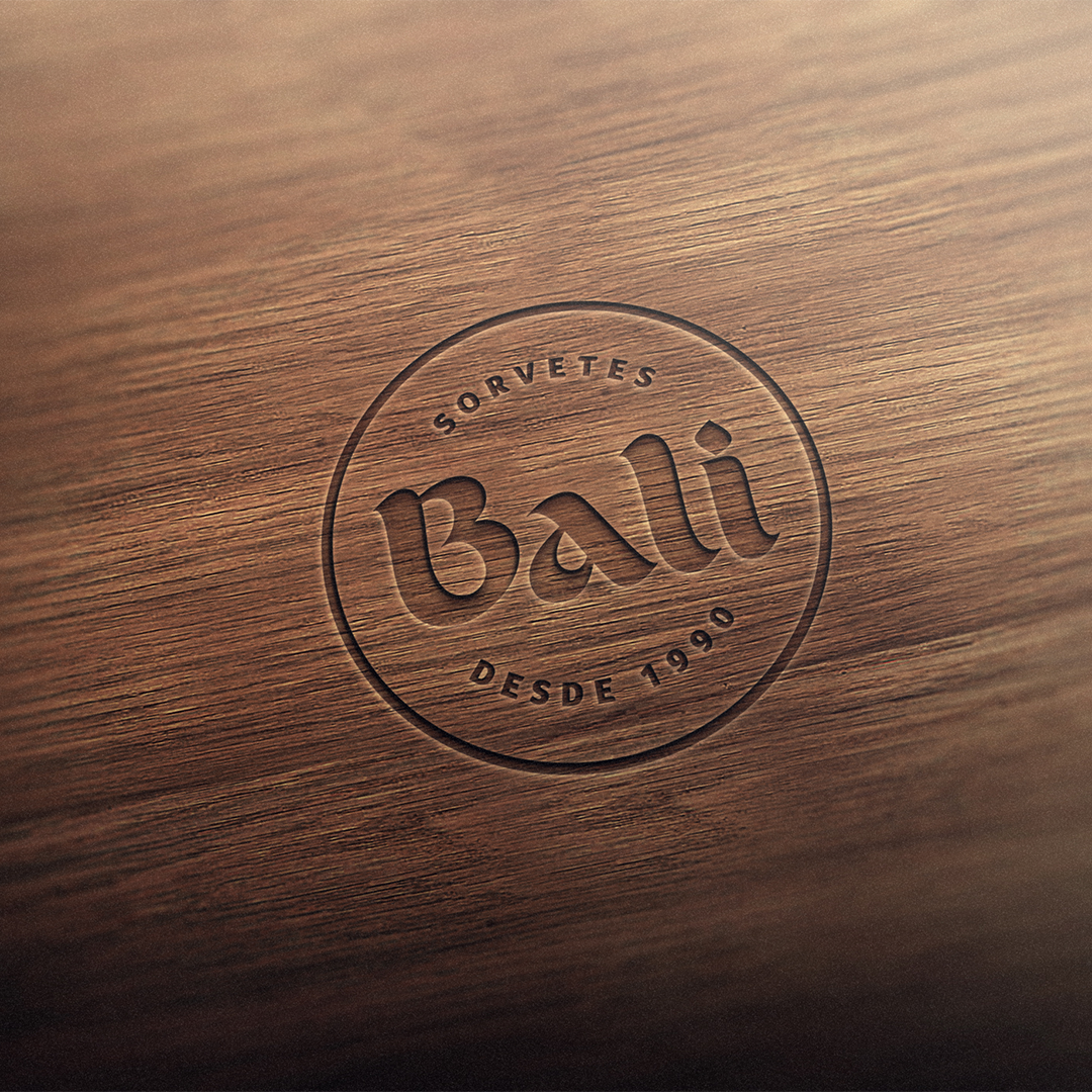 Logotipo identidade visual e embalagens da Sorveteria Bali de Maceió