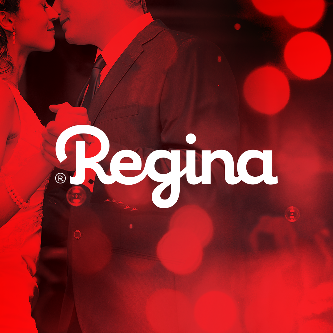 logotipo e identidade visual da Regina Festas 