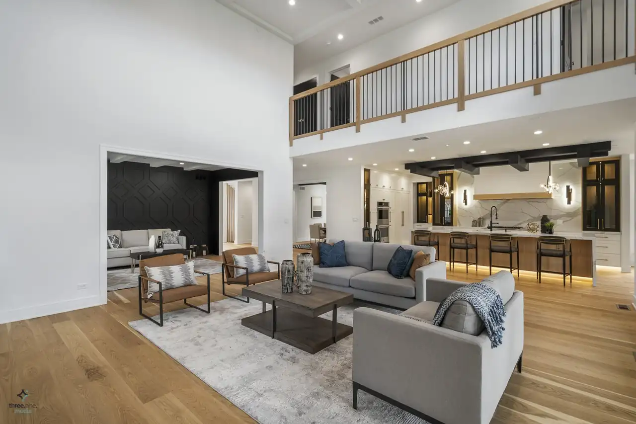 Loft overlook above the great room and kitchen in this Alice New Construction home
