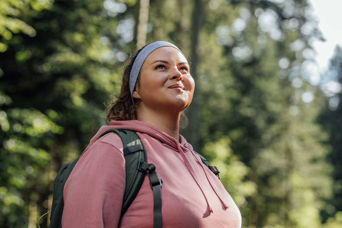 Person standing in nature