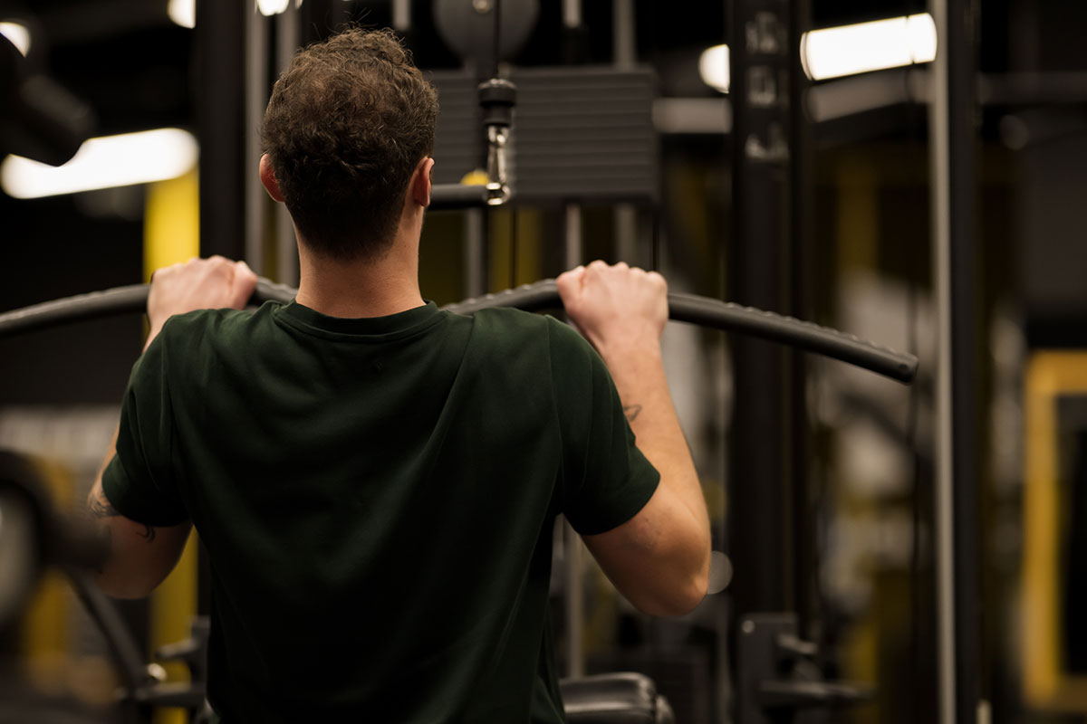 Person working out in the gym