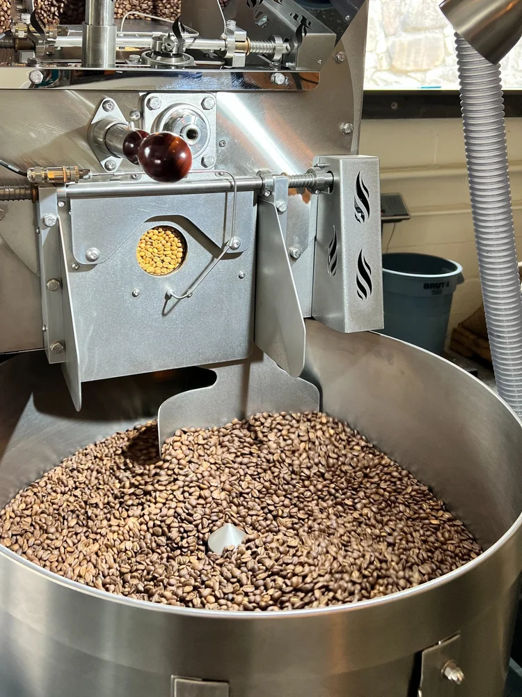 Loring Coffee Roaster with Roasted Coffee Beans