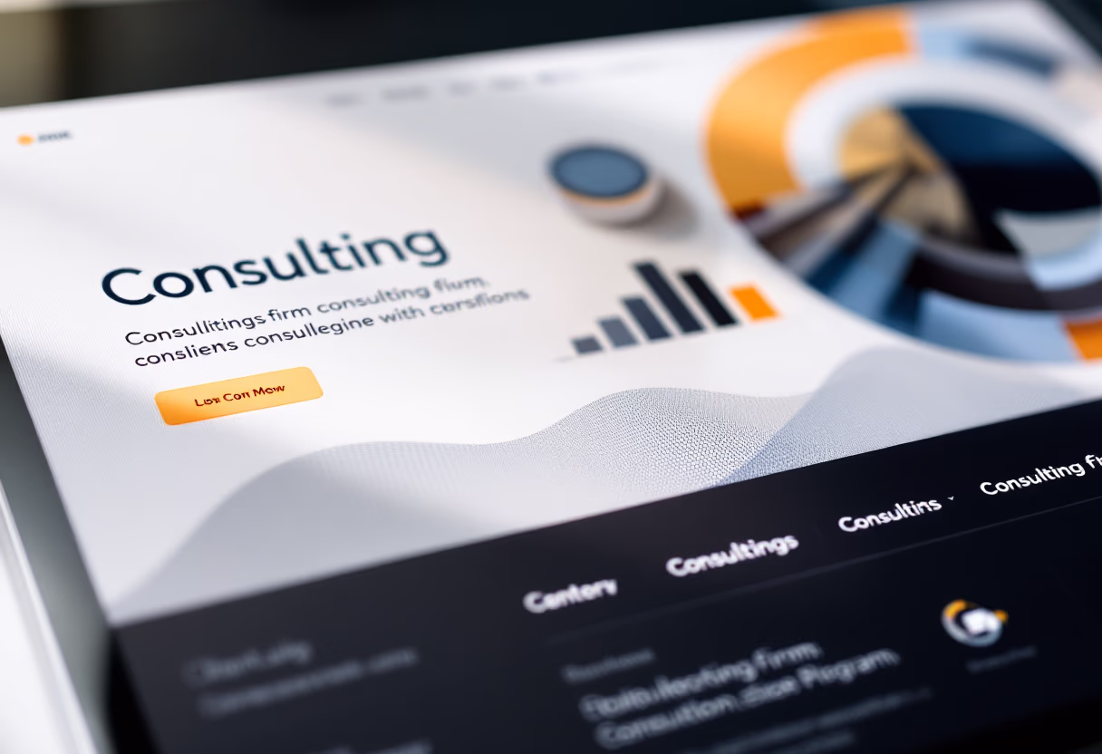 [digital project] close-up of consulting firm’s digital interface design