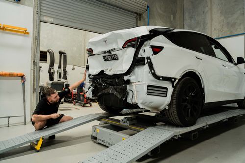 Specialist EV repair equipment at EV Hybrid Smash, Osborne Park Perth