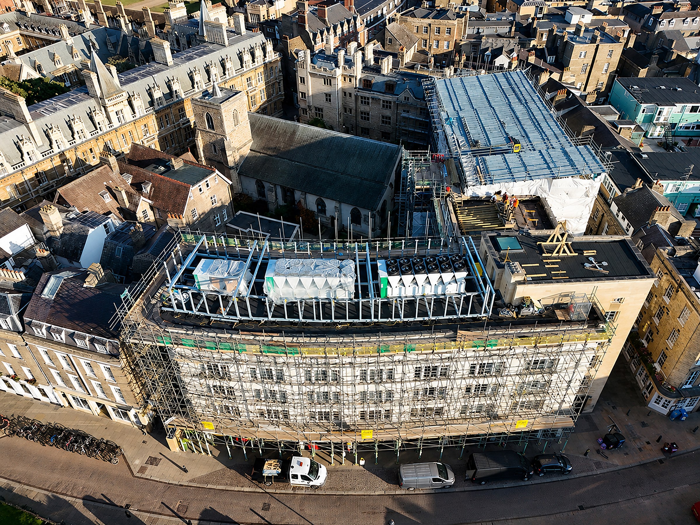 Aerial view of Cambridge University