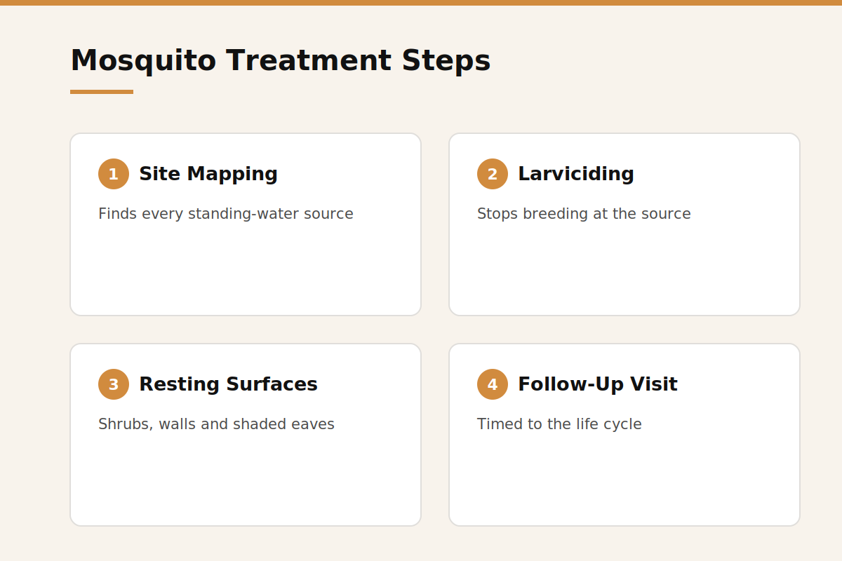 Mosquito treatment steps for Jumeirah villas