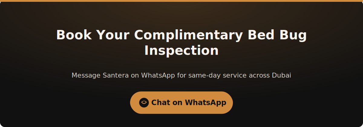 Book your complimentary bed bug inspection via WhatsApp