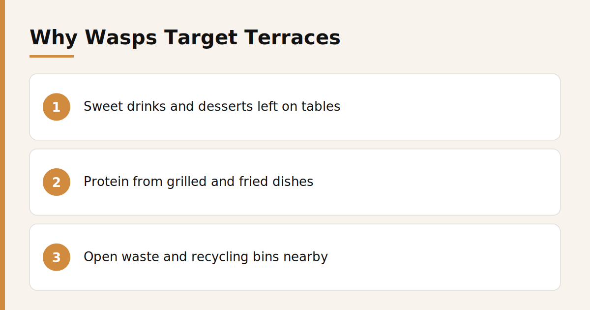 Why wasps target Dubai restaurant terraces: sweet drinks, grilled food, and open waste bins