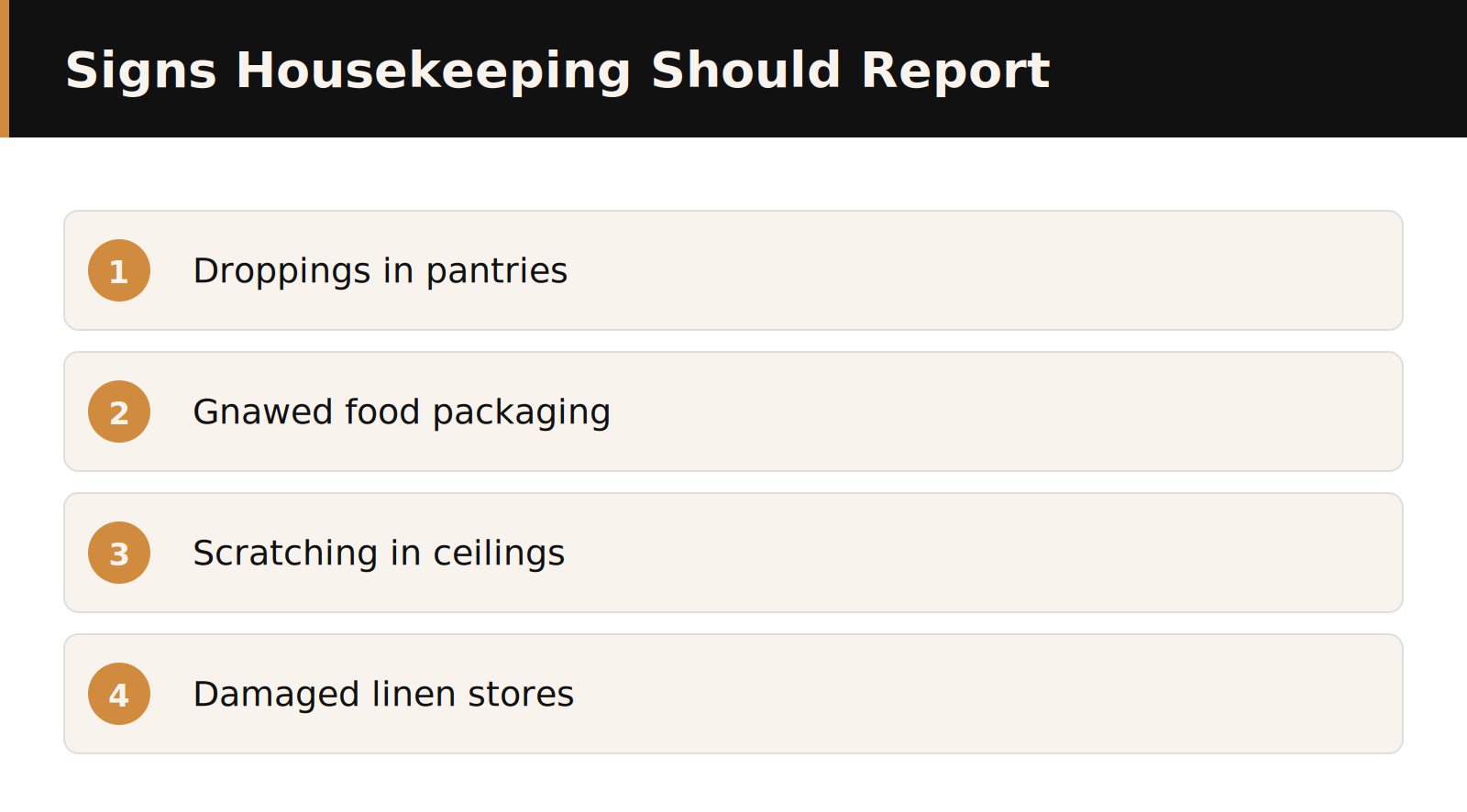Signs of rodents in a Dubai hotel infographic