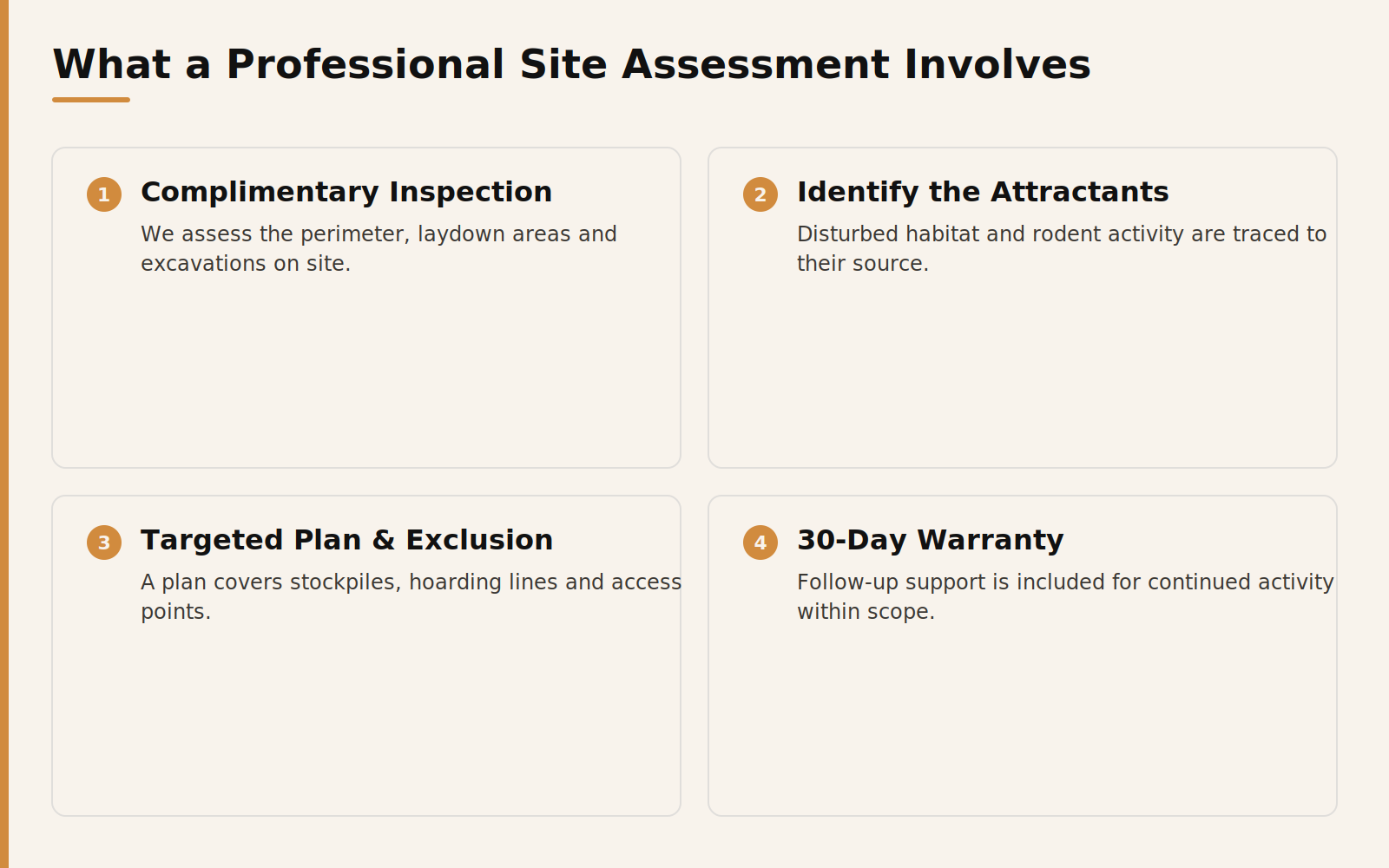 Professional site assessment steps for snake activity on a Dubai construction site