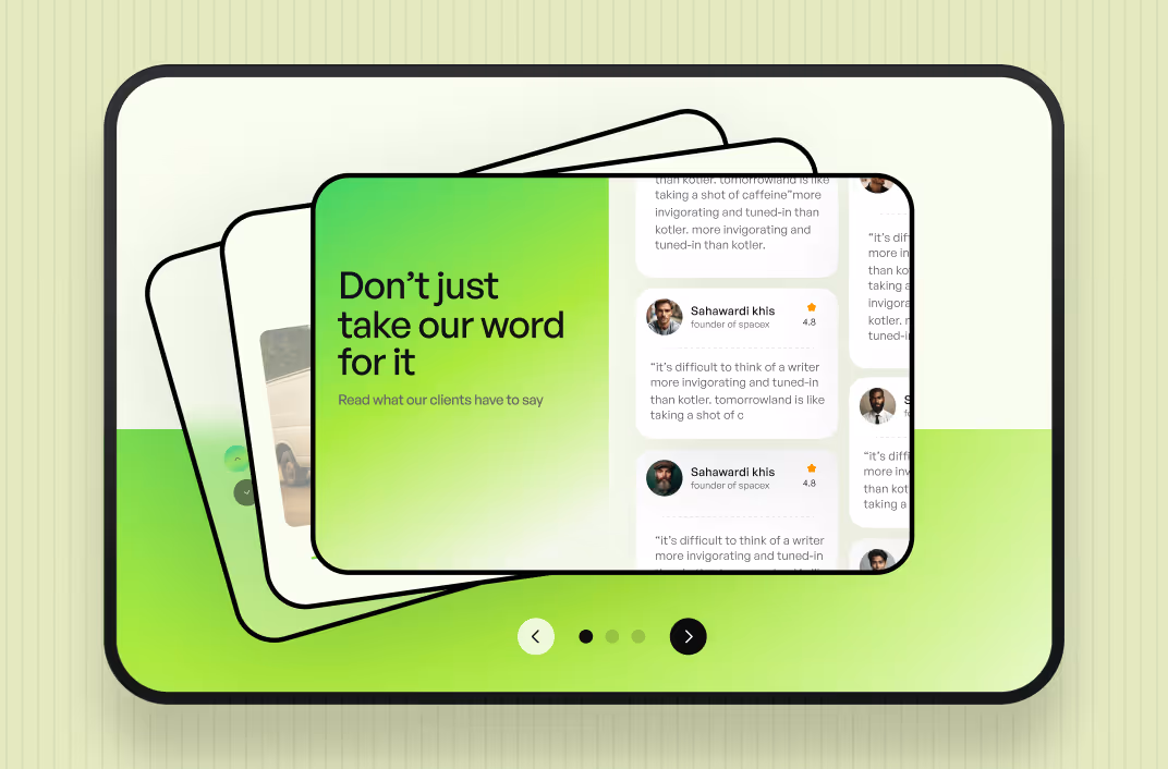Webflow Jumbo Effect Cards Slider Preview