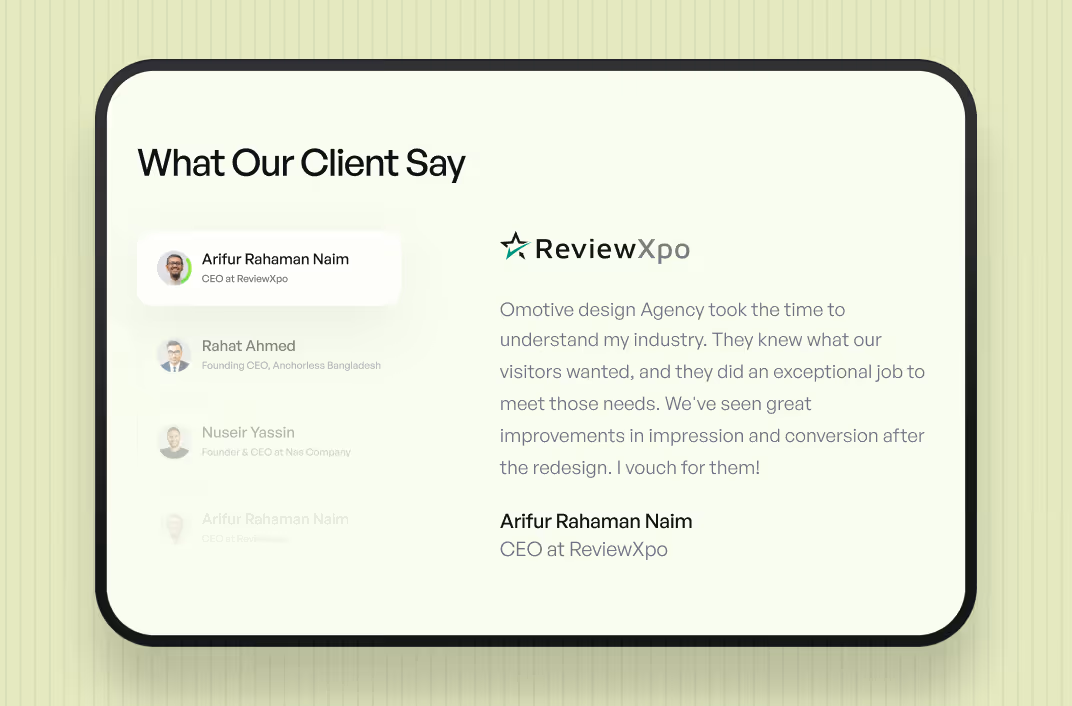 Webflow Vertical Progress Bar Thumbnails Slider Preview