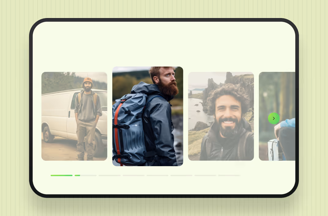 Webflow Progress Pagination Slider Preview