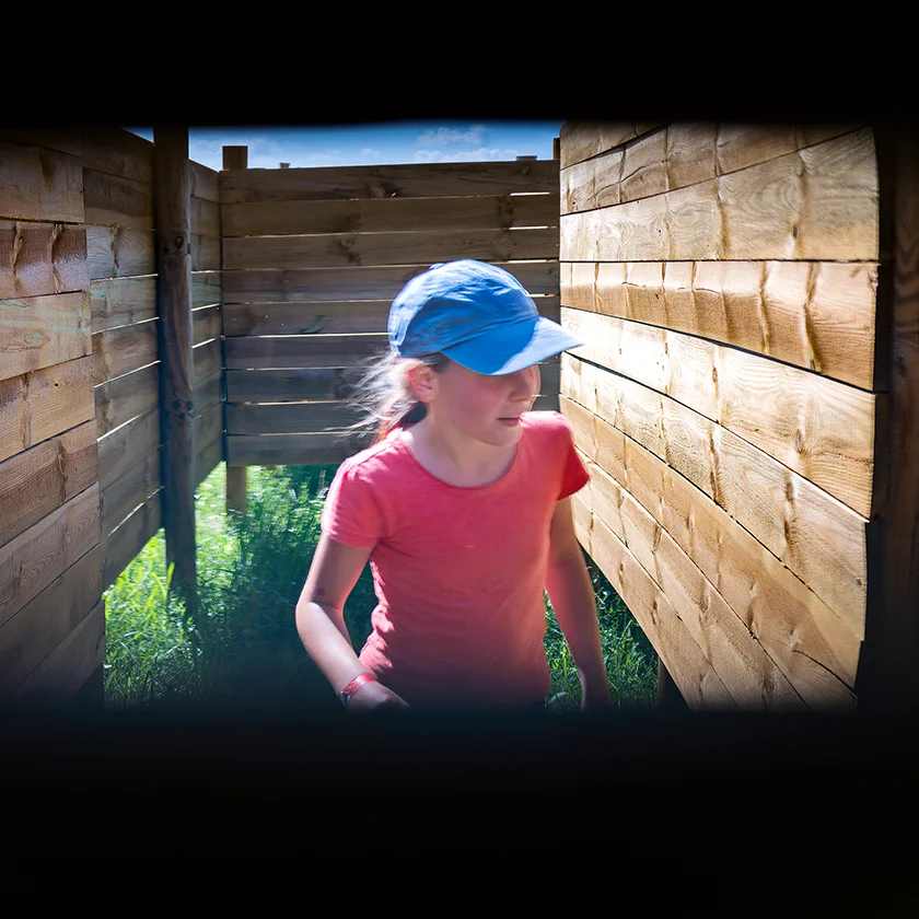 labyrinthe en bois à Inside Park