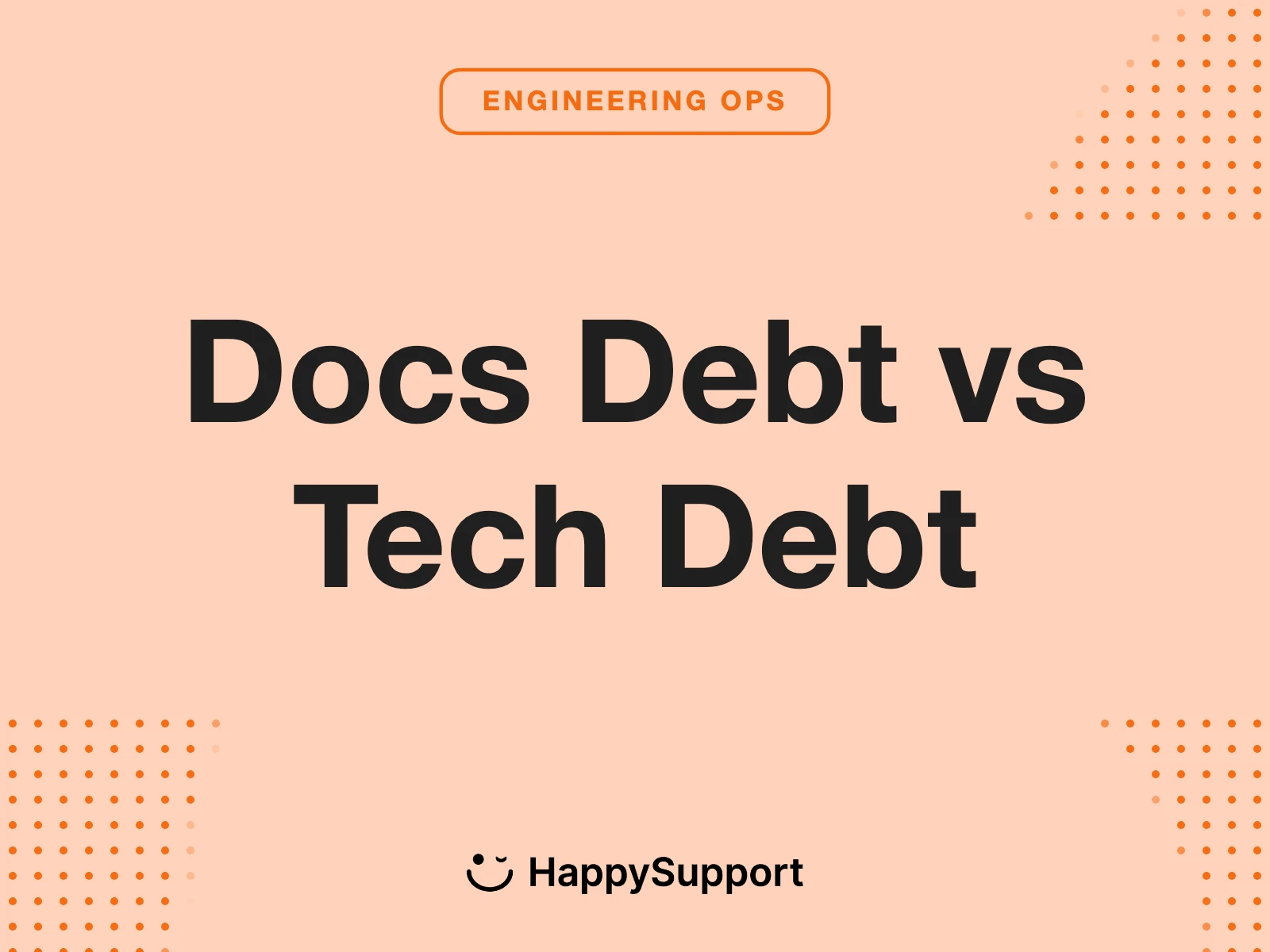 Docs Debt vs Tech Debt