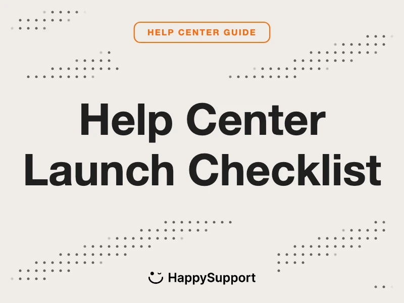 Help Center Launch Checklist