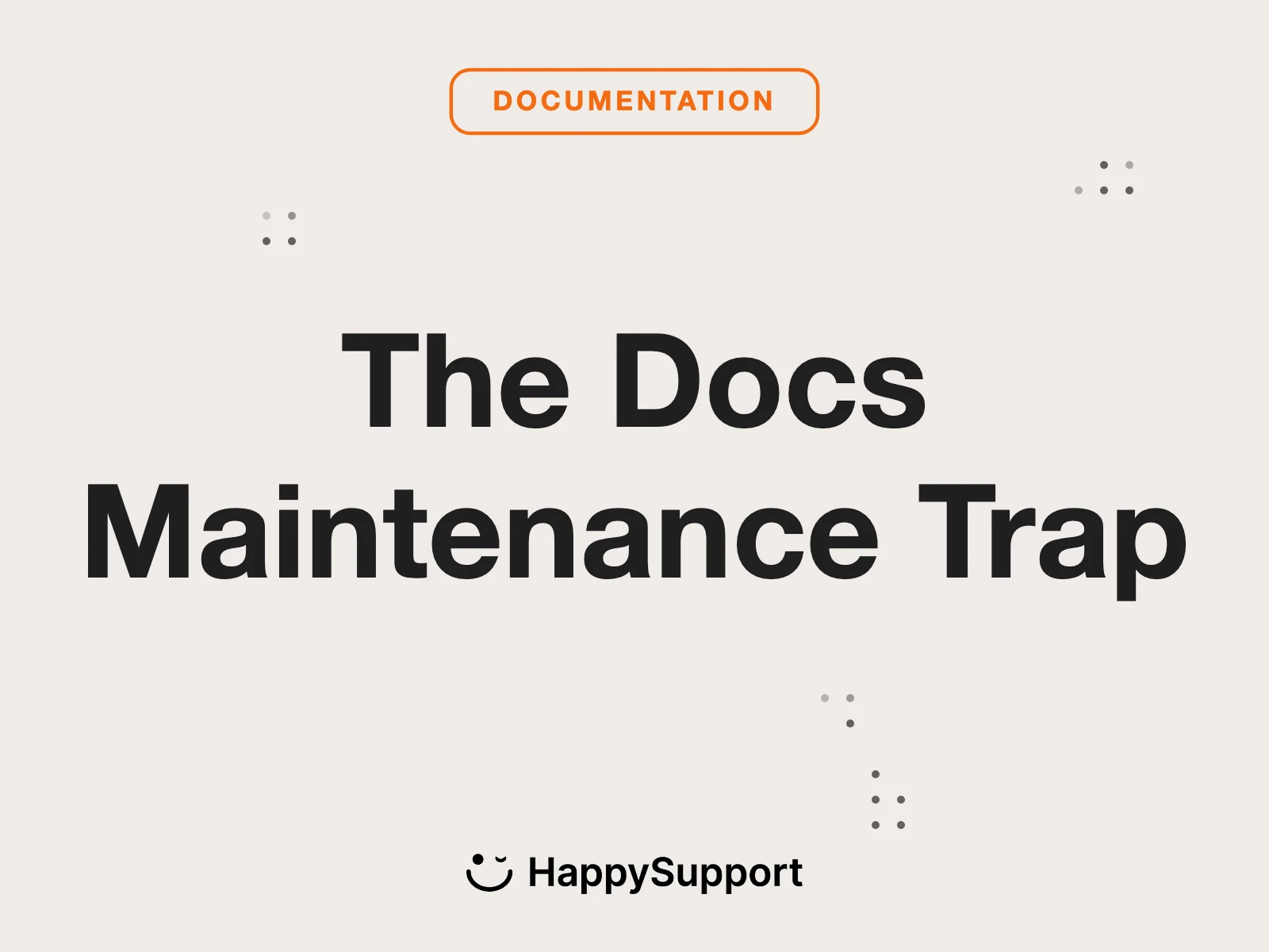 The Docs Maintenance Trap