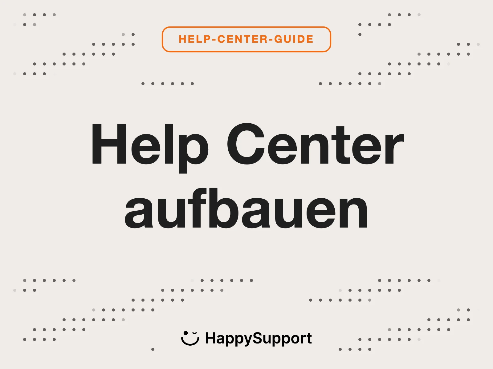 Help Center aufbauen
